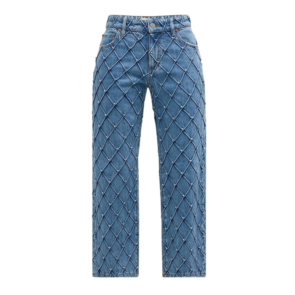 Olivia Quilted Blue Weezy Denim Jeans Size 26